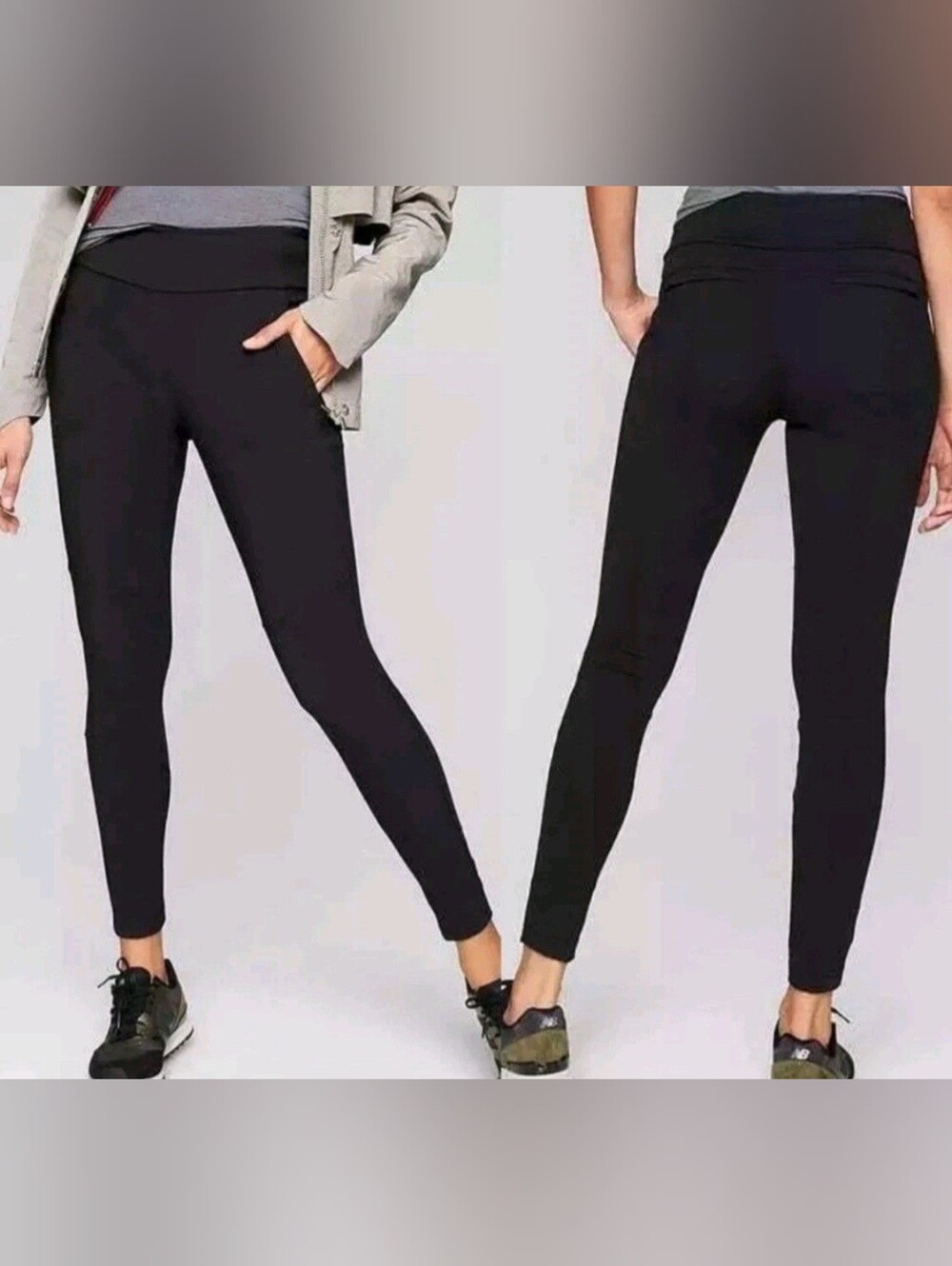 Athleta Women’s Highline Hybrid Ankle Tights Pants Black Sz 10